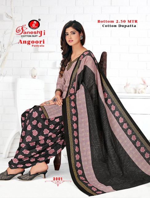 Ganeshji Angoori Patiyala Vol-3 Cotton Designer Patiyala Dress Material